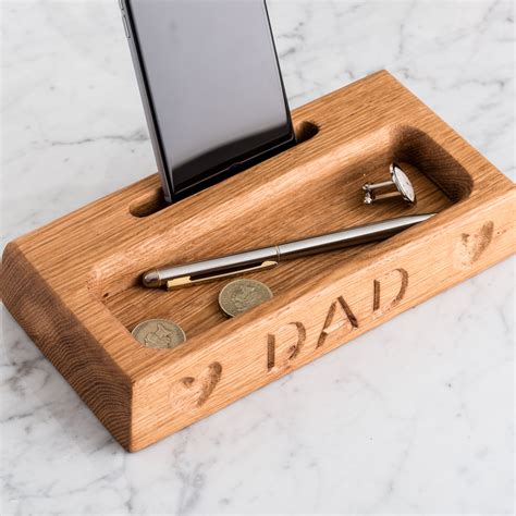 Personalised Wooden Desk Phone Holder By Posh Totty Designs Creates
