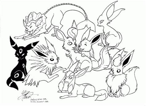 Eevee Coloring Pages To Download And Print For Free