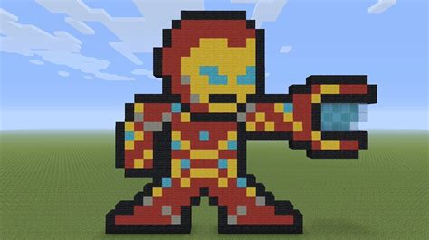 Iron Man Pixel Art Minecraft