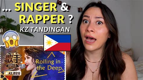 kz tandingan rolling in the deep reaction half filipina reaction youtube