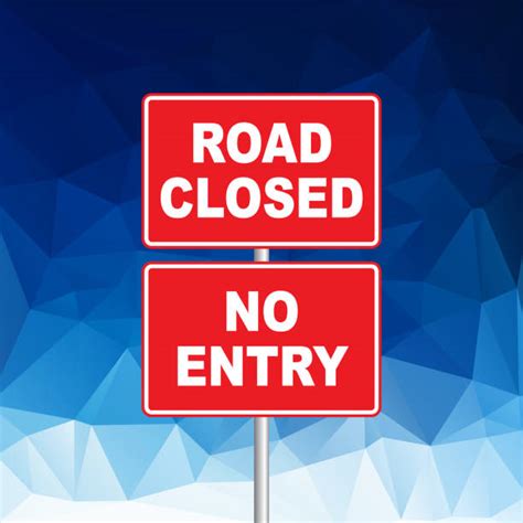 Road Closed Ahead Illustrations Royalty Free Vector Graphics And Clip