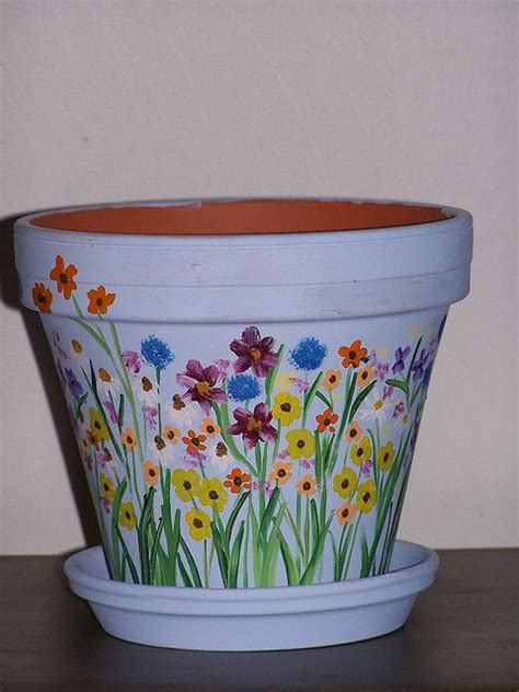 Hand Painted Terra Cotta Pot By Scillyface Via Flickr Flower Pot Art