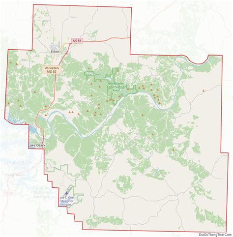 Map Of Miller County Missouri Địa Ốc Thông Thái