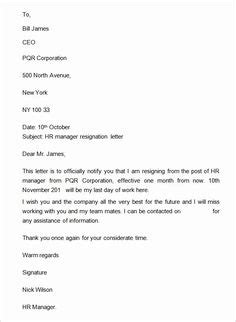 weeks notice letter  retail    resignation letter sample