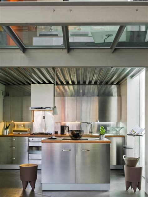 What kind of metal to use on kitchen island? Corrugated Metal Ceiling | Houzz