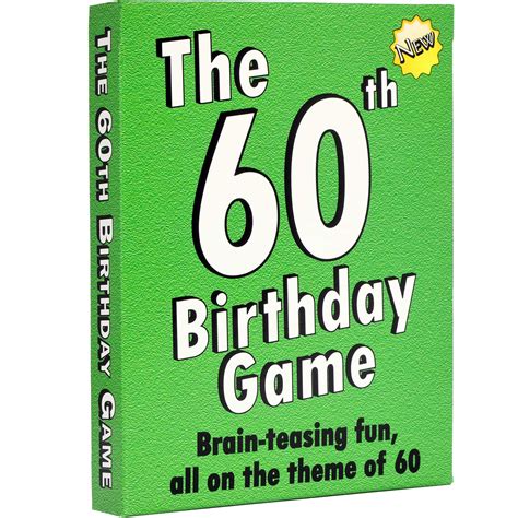 Buy The 60th Birthday Game A Fun T Or Present Specially For People Turning Sixty Also Works