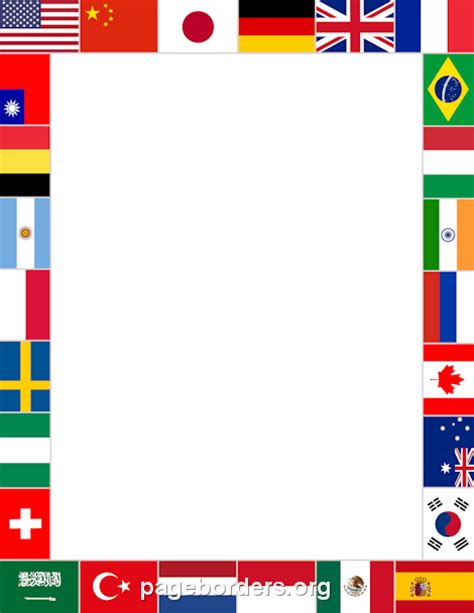 World Flags Border Clip Art Page Border And Vector Graphics