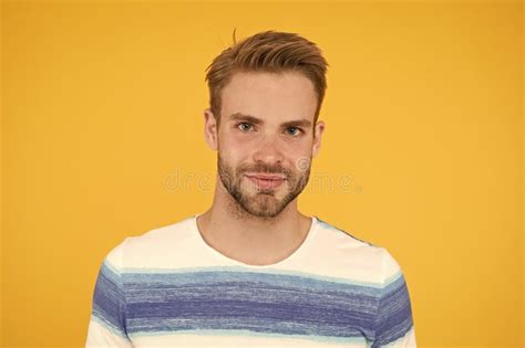 Such A Handsome Guy Handsome Man On Yellow Background Caucasian Male