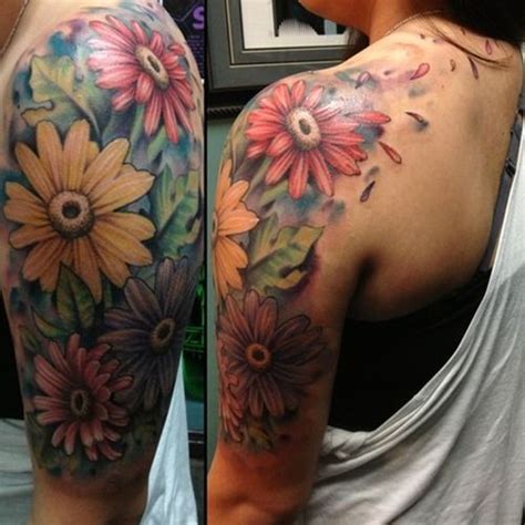 21 Sleeve Daisy Tattoos