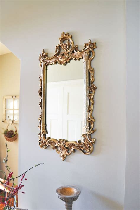Vintage Rectangular Syroco Gold Wall Mirror Ornate 1960s Hollywood