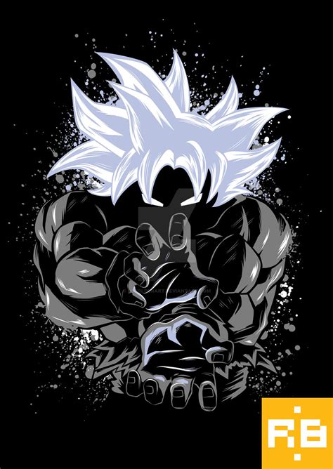 Dbs Splatter Goku Master Ultra Instinct By Rbgoldenart On Deviantart