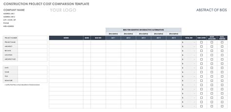 Free Project Cost Templates Smartsheet