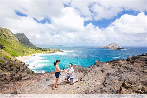 Engaged In Hawaii Oahu Makapuu Point Lookout