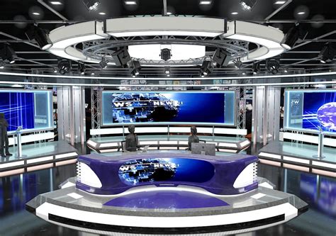 Television News Studio Designs Cgtrader
