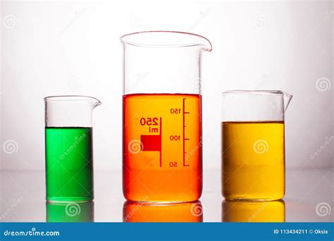 The Measuring Beakers Stock Image Image Of Color Glass 113434211
