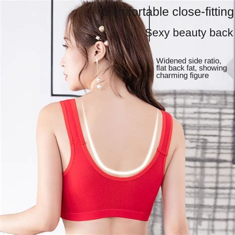 Cheap Plus Size Front Button Comfortable Gather Bra Breathable Thin Section Without Steel Ring
