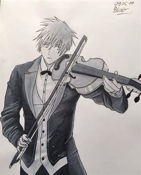 Anime Guy With Violin By Kideart On Deviantart