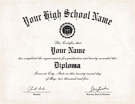 Free Diploma Templates Downloads High School Master Template