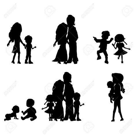 Kids Holding Hands Silhouette At Getdrawings Free Download