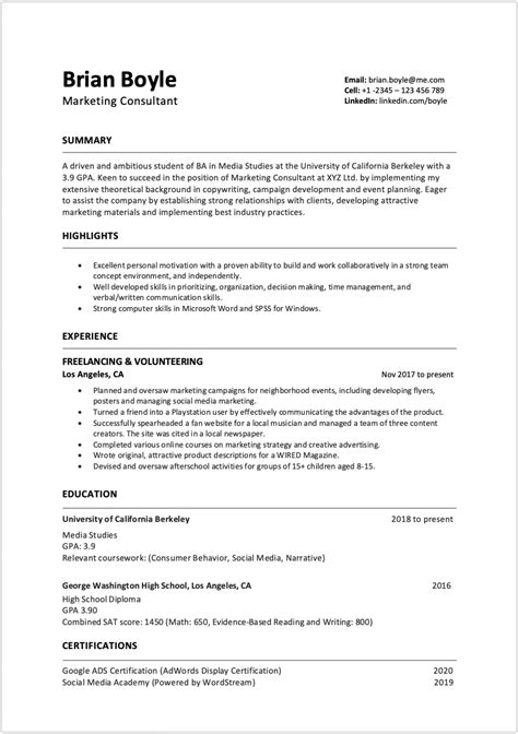 How To Write A Resume With No Work Experience In 2024 Examples