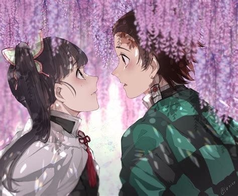 Tanjiro And Kanao Kimetsu No Yaiba Gambar Anime Gambar Gadis Animasi