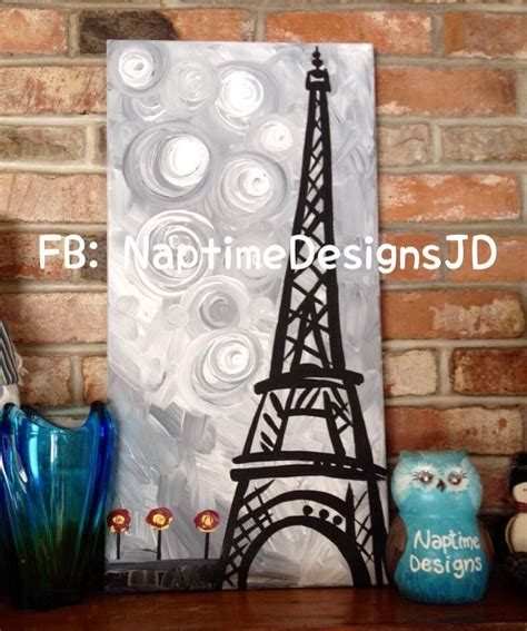 Eiffel Tower Painting On Canvas Fb Naptimedesignsjd Ecmc Night