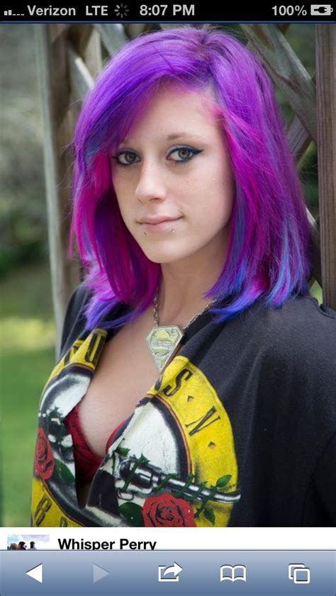 Purple Blue Pink Hair Beautiful Women ♥ Hair