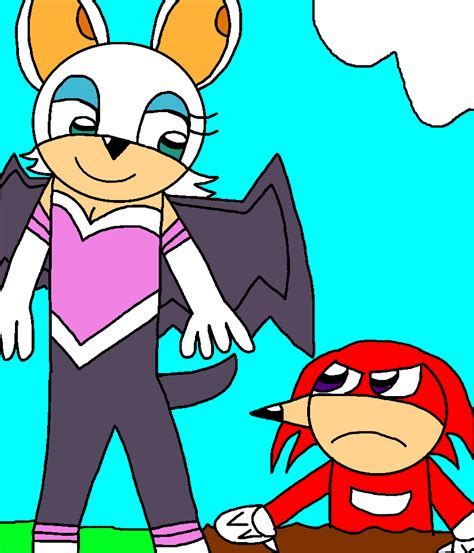 Rouge The Bat Vs Knuckles The Echidna By Ilovefallingcows25 On Deviantart