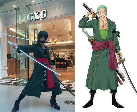 Anime One Piece Roronoa Zoro Cosplay Costume Green Uniform Outfit