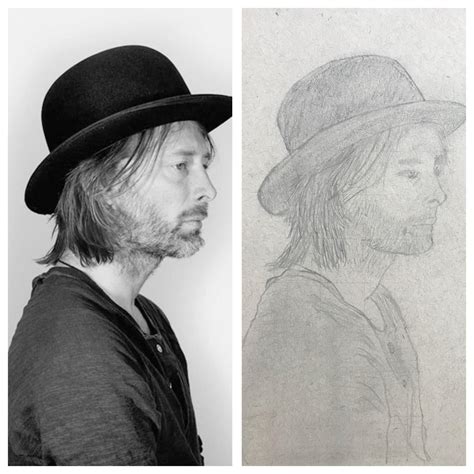 A Quick Drawing Of Thom Yorke From Radiohead Criticism Welcome R