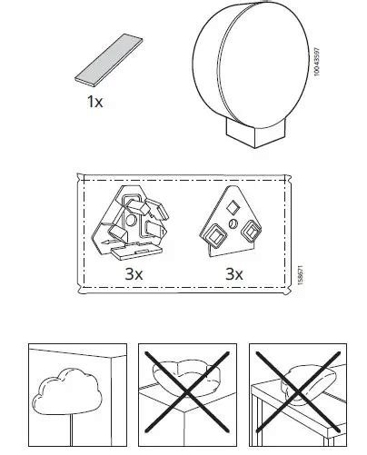 Ikea Cloud Light Upplyst Led Wall Lamp Installation And Safety Instructions