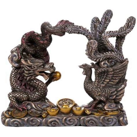 Oriental Dragon And Phoenix Feng Shui Statue