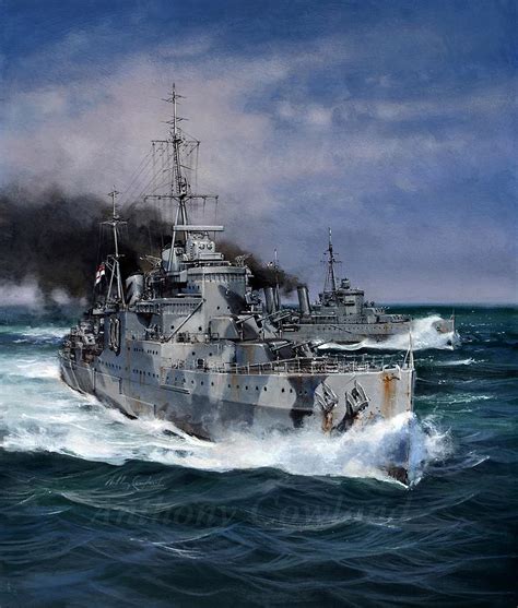 Naval Ships Anthony Cowland Navy Art Naval Ship Paintings