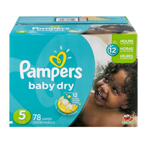Pampers Baby Dry Diapers Size 5 Big Pack 62ct Pkg Garden Grocer