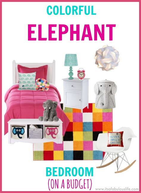 Colorful Girls Elephant Bedroom Ideas On A Budget Themed Kids Room