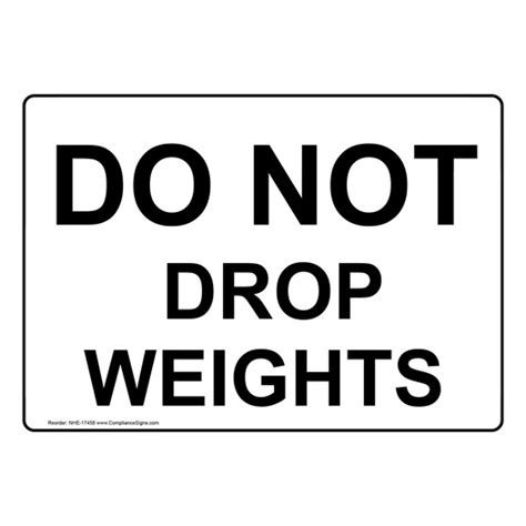 Recreation Gym Fitness Center Sign Do Not Drop Weights
