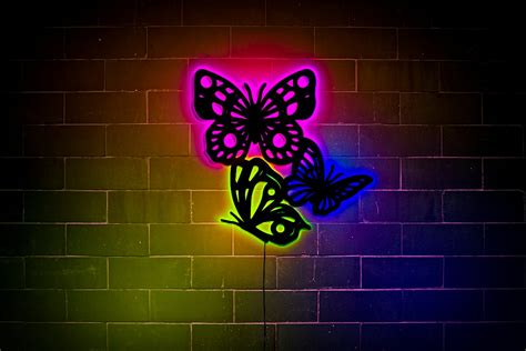 Butterfly Neon Sign Butterfly Led Sign Butterfly Neon Light Etsy