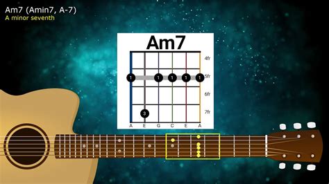 Guitar Chord Am7 On 5th Fret Youtube