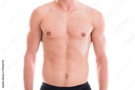 Shirtless Muscular Male Torso Stock Photo Adobe Stock