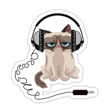 Grumpy Cat Headphones by mutinyaudio | Grumpy cat, Cat artwork, Cat illustration