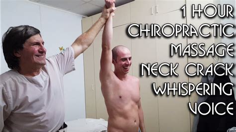 💆 Chiropractic Massage With Big Neck Crack Head Eyes And Ear Massage