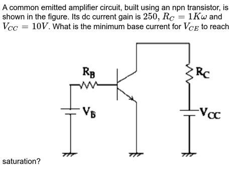A Common Emitter Amplifier Circuit Built Using An Npn Transistor