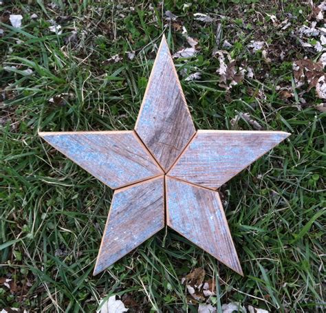 Reclaimed Wood Wooden Star Tree Topper Christmas Decoration