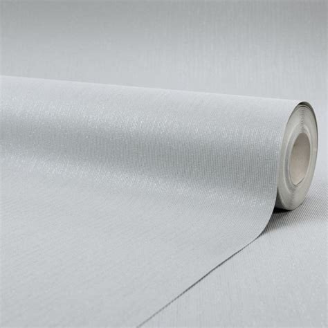 Camden Textured Plain Wallpaper Soft Grey Silver Plain