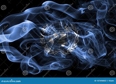 Un Smoke Flag United Nations Flag Editorial Stock Photo Image Of