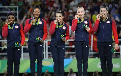 Then And Now The Final Five Us Gymnastics Team That Won Gold At The 2016 Olympics In Rio