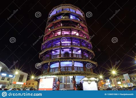 It tilted due to an underground stream very long time ago but till today , it can. Leaning Tower Of Teluk Intan Editorial Image - Image of ...