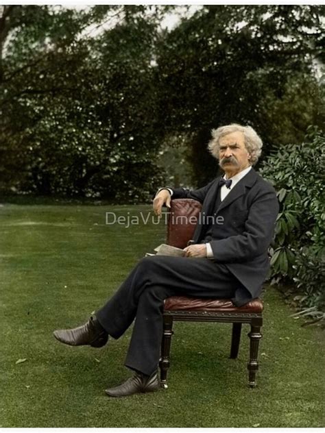 Mark Twain 1900 Colorized Poster For Sale By Dejavutimeline Redbubble