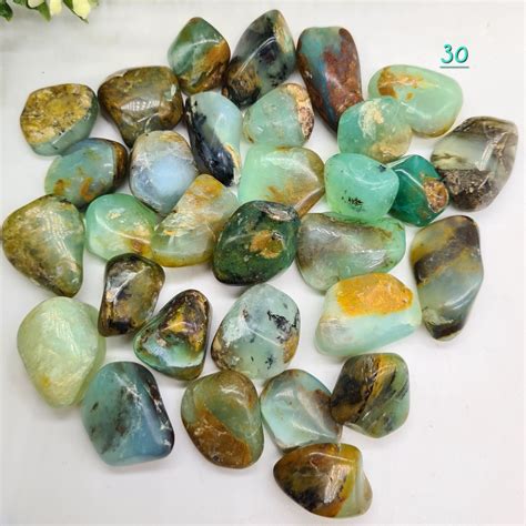 Rare Andean Blue Opal Tumbled Stones Andean Opal Healing Crystal