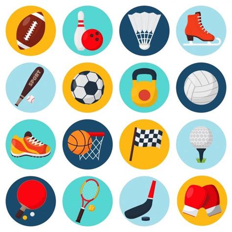 Sport Icons Collection Premium Vector Icons Of Sports A Collection Of